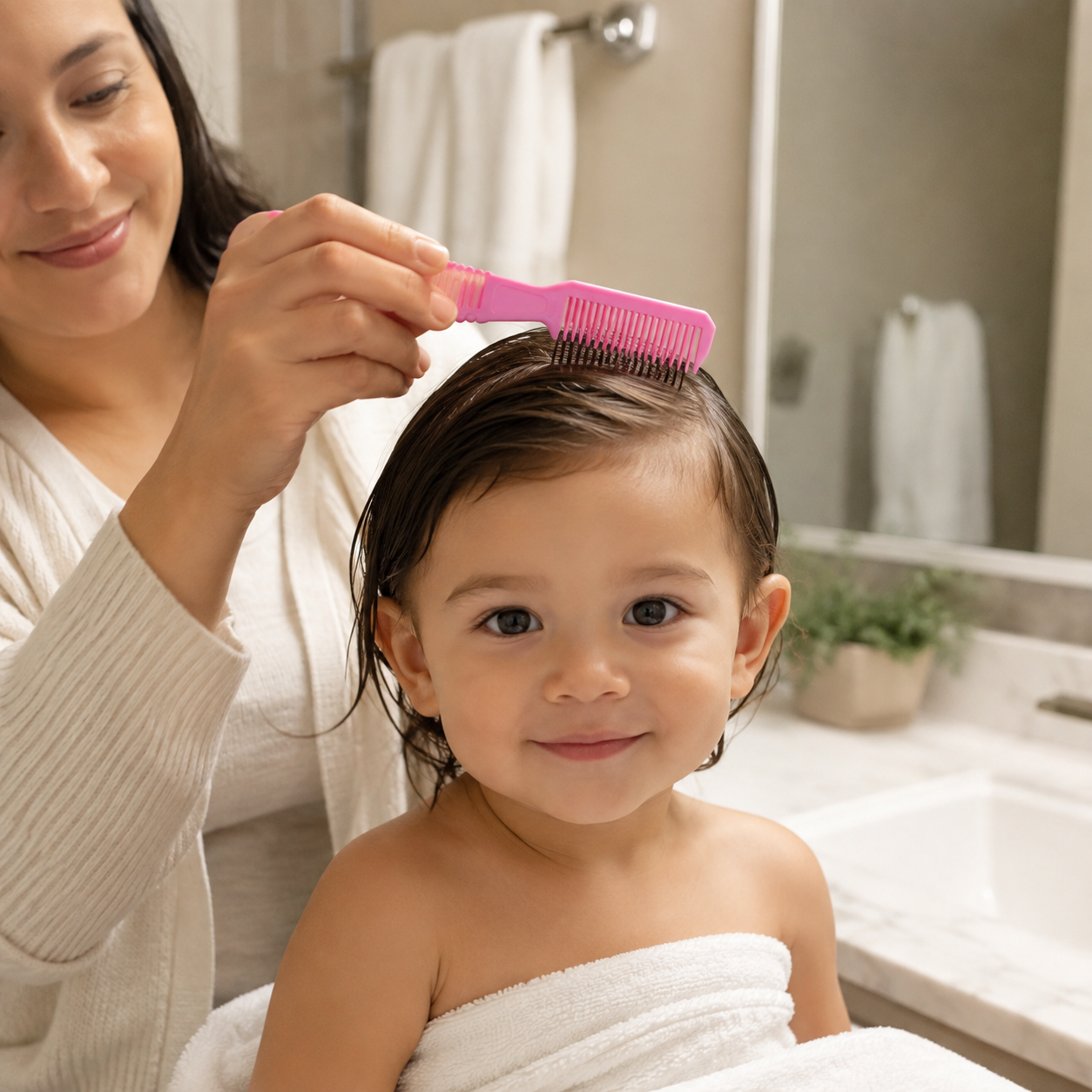 2 In 1 Double Sided Hair Brush And Comb For Babies And Kids