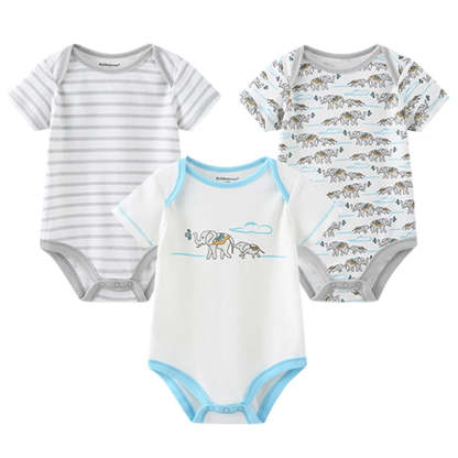3 Pieces Printed Clothes Set-Cozy Stroller