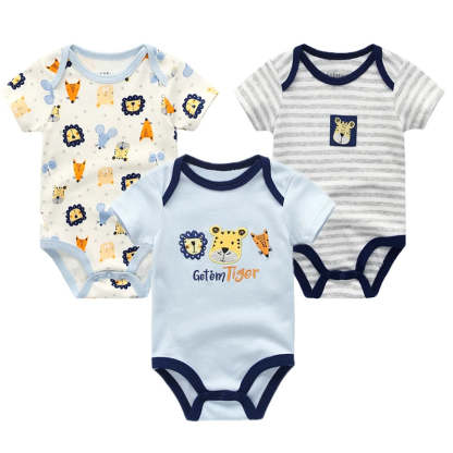 3 Pieces Printed Clothes Set-Cozy Stroller