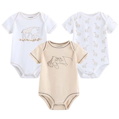 3 Pieces Printed Clothes Set-Cozy Stroller