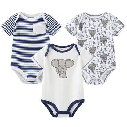 3 Pieces Printed Clothes Set-Cozy Stroller
