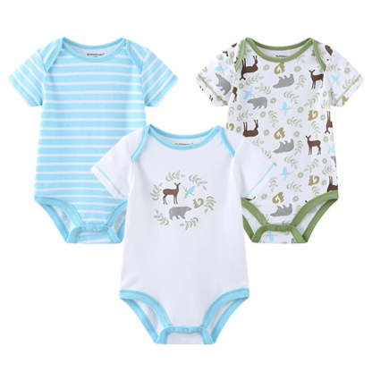 3 Pieces Printed Clothes Set-Cozy Stroller