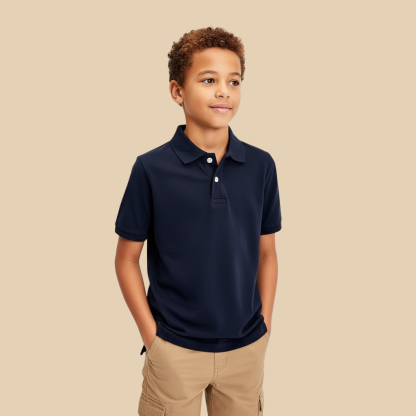 Pack Of 10 Boys Multipack Short Sleeve Pique Polo T Shirts