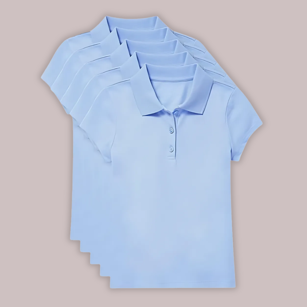 Pack Of 5 Short Sleeve Pique Shirt