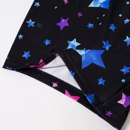 Luminous Unicorn With Sparkling Stars Pajama Set For Girls