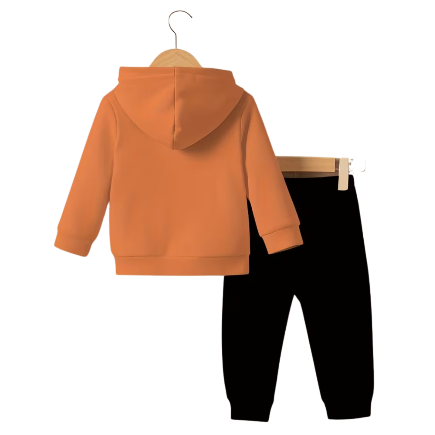 Halloween Bones Print Hoodie Set for Kids