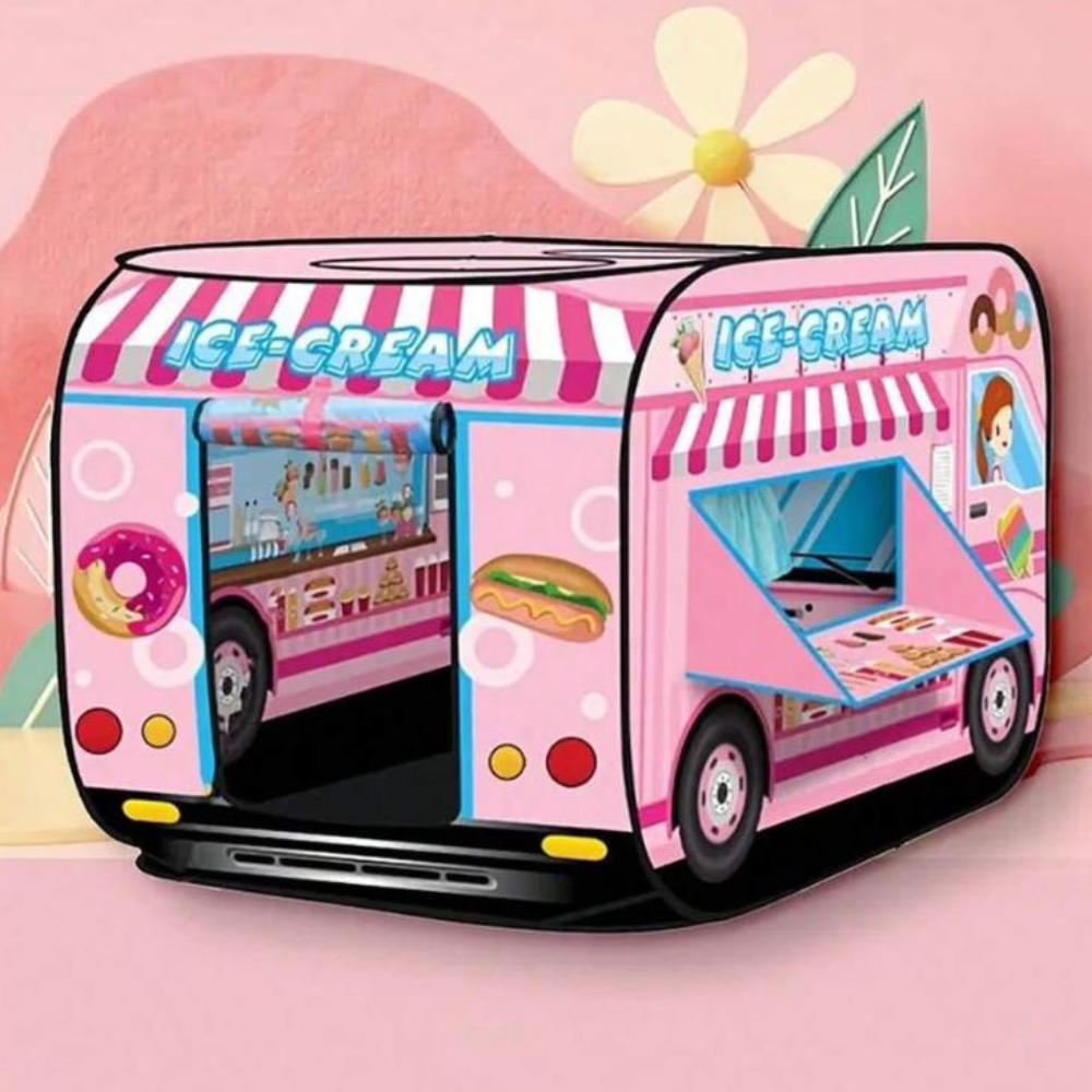 Foldable Ice Cream Themed Truck Design Playhouse Tent