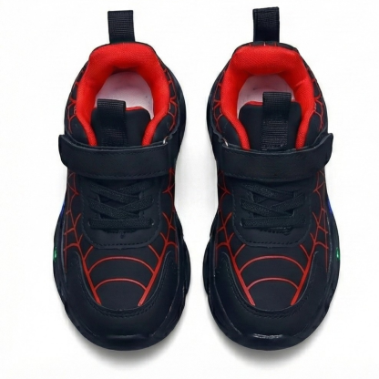 Kids Spider Web LED Sport Shoes