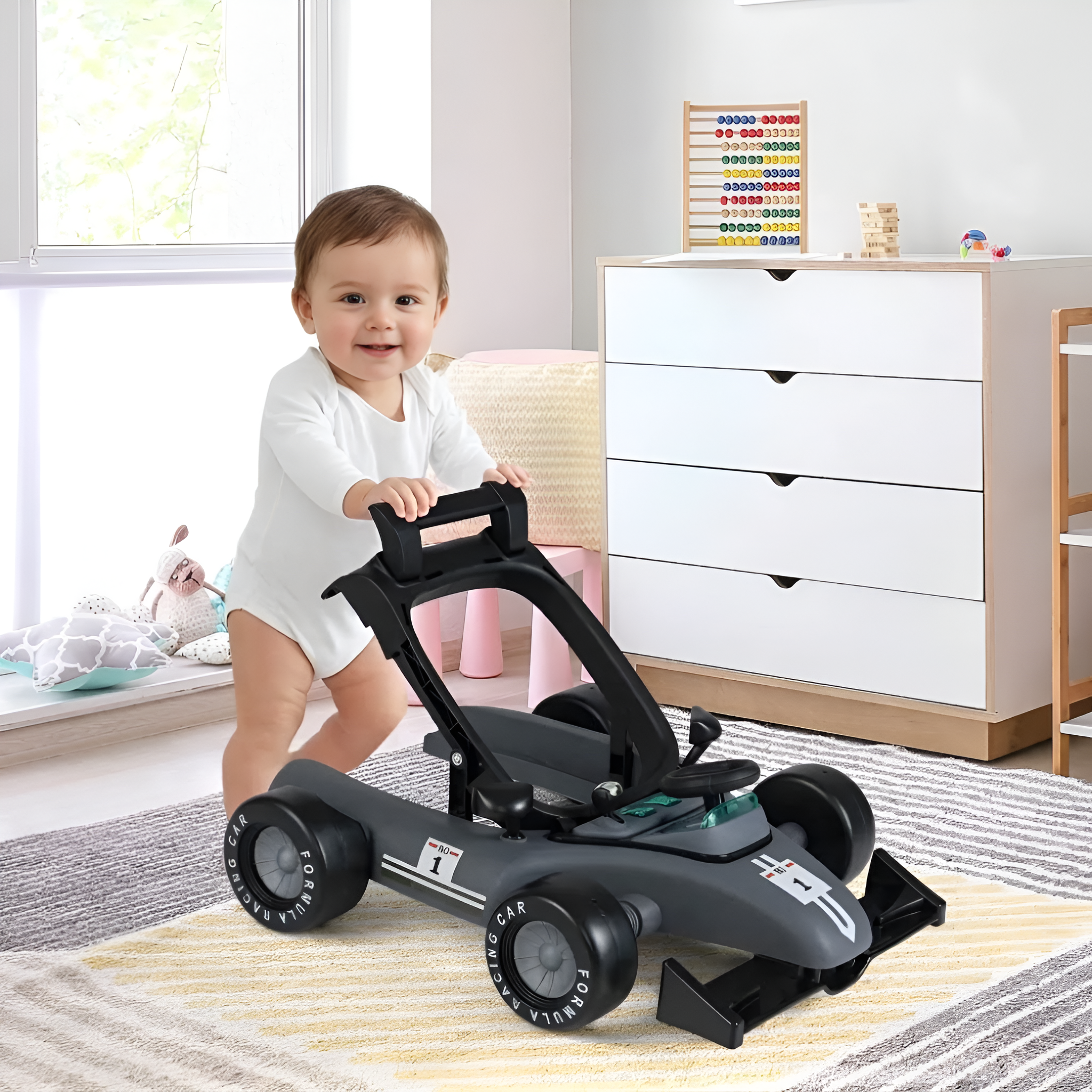 4 In 1 Foldable Adjustable Baby Activity Walker