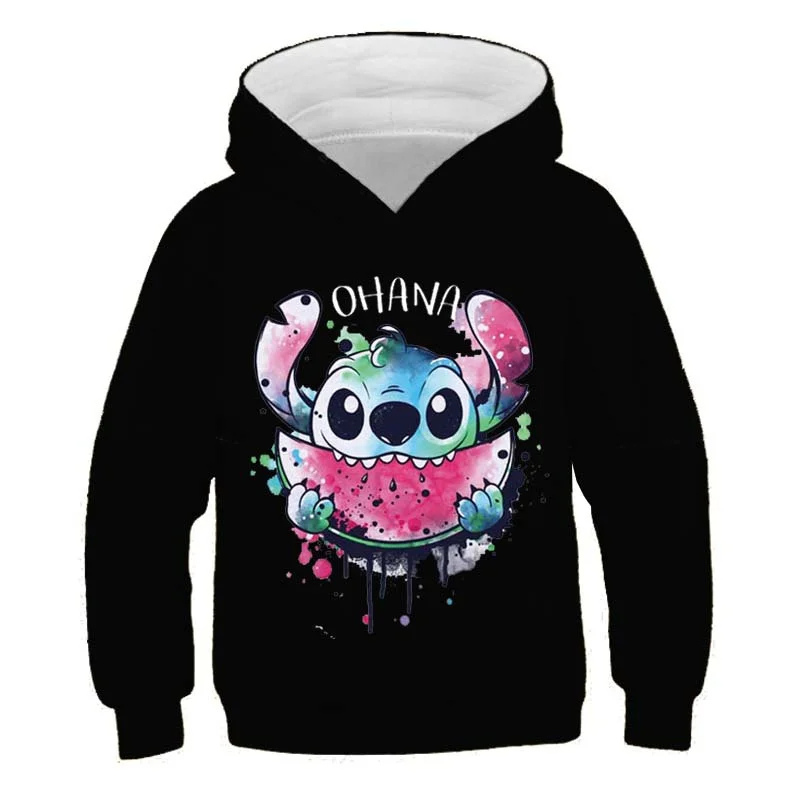 Cartoon And Watermelon Printed Hoodie-Cozy Stroller