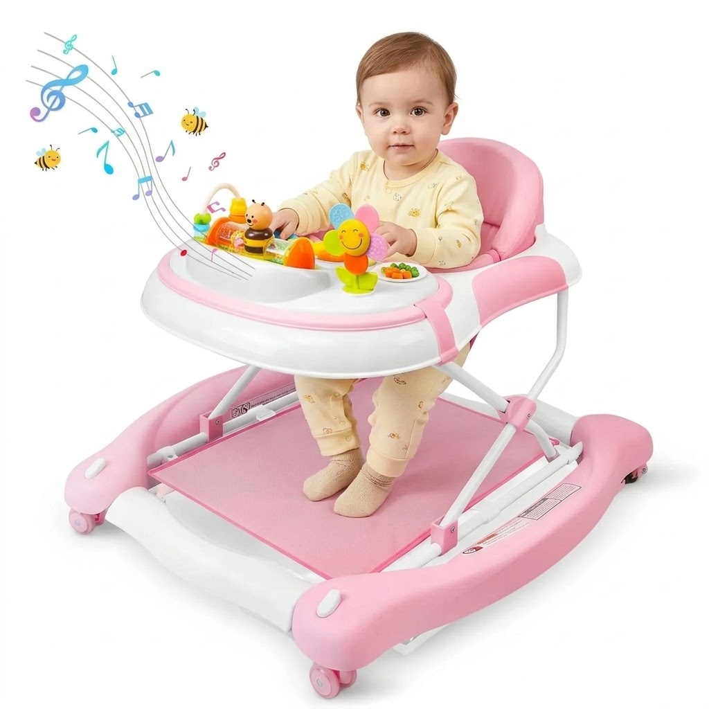 5 In 1 Foldable Baby Walker Jumper Rocker For Infants
