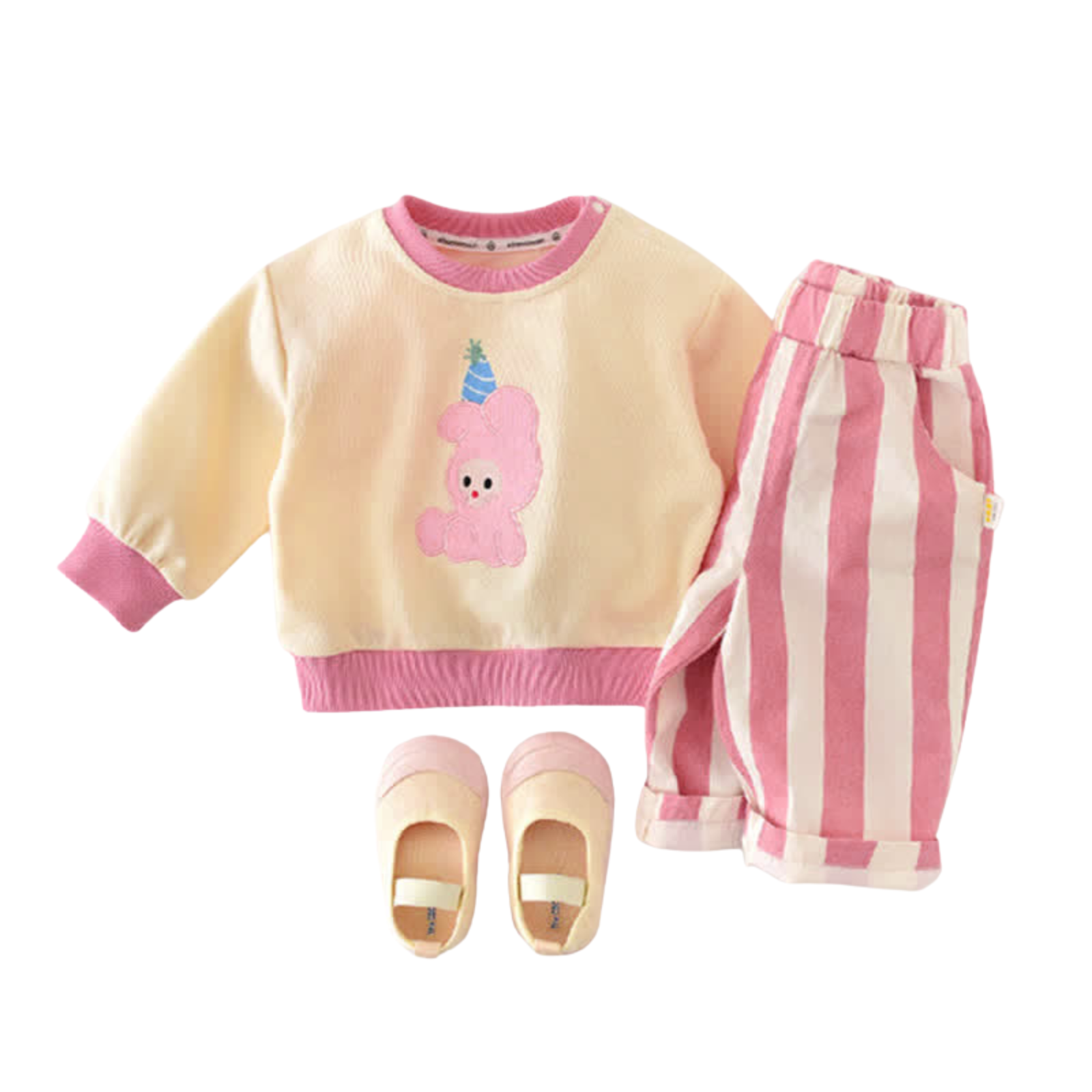 Baby Design Vertical Striped Casual Pants