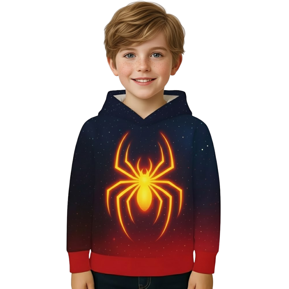 Bright Spider Hoodie for Boys