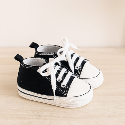 Unisex Baby Girls Boys Canvas High Top Shoes