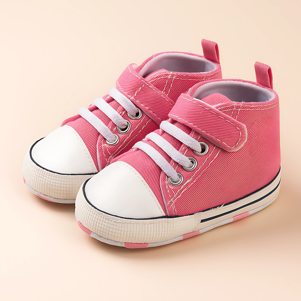 Baby Canvas High Top Shoes For Girls And Boys