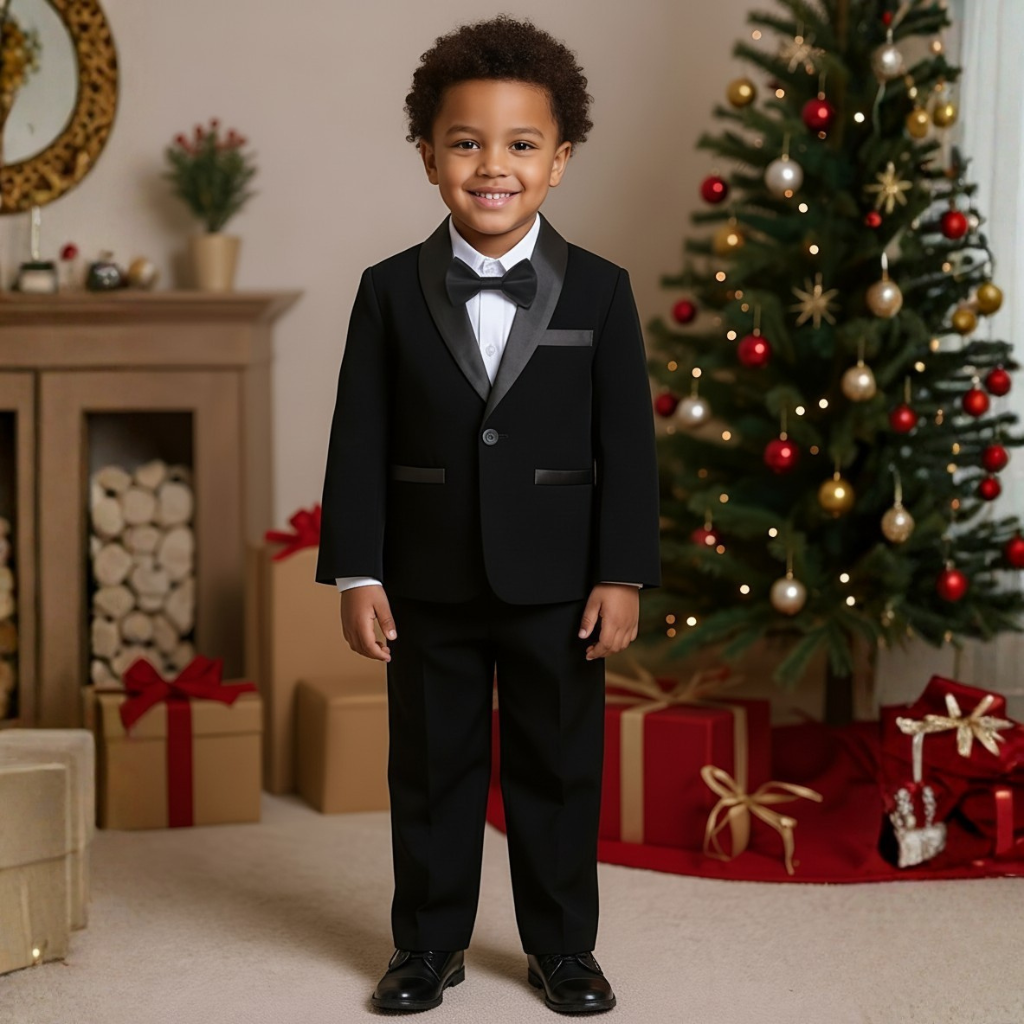 Gentleman Suit With Bow Tie Set For Boys