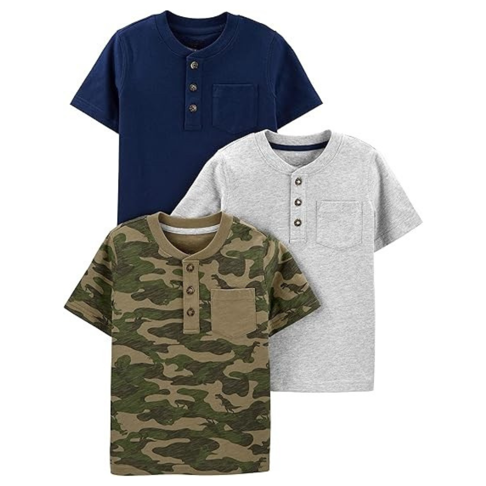 Baby Boy Pack of 3 Short Sleeve Tee Shirts