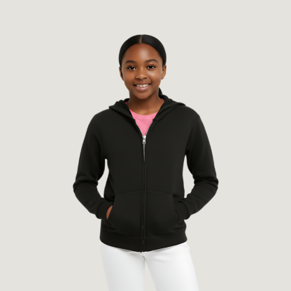 Girls Soft Ecosmart Full Zip Hoodie