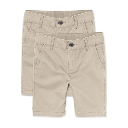 Pack Of 2 Boys Stretch Chino Shorts