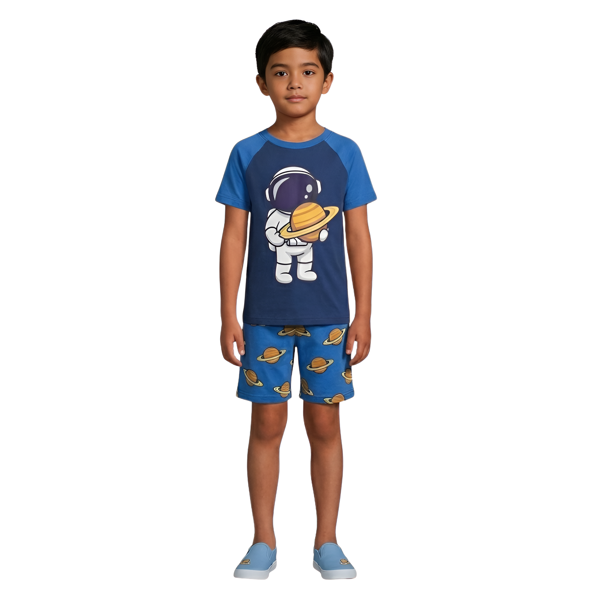 2 Piece Short Sleeve And Lightweight Graphic Tee And Shorts Set