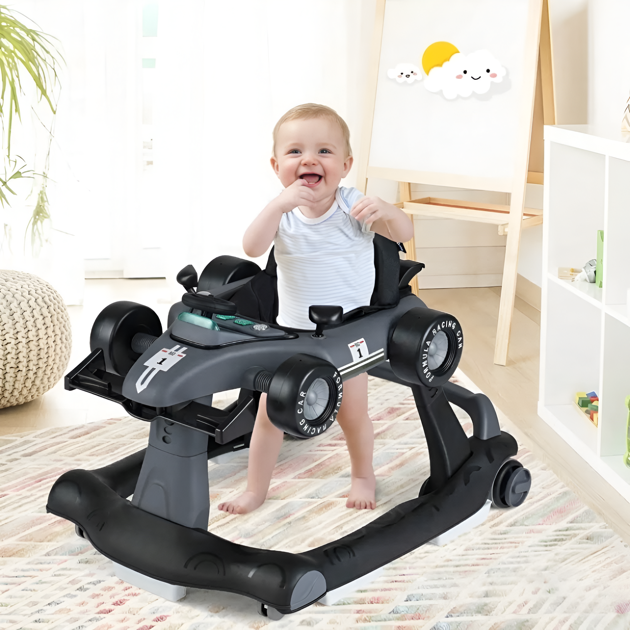 4 In 1 Foldable Adjustable Baby Activity Walker
