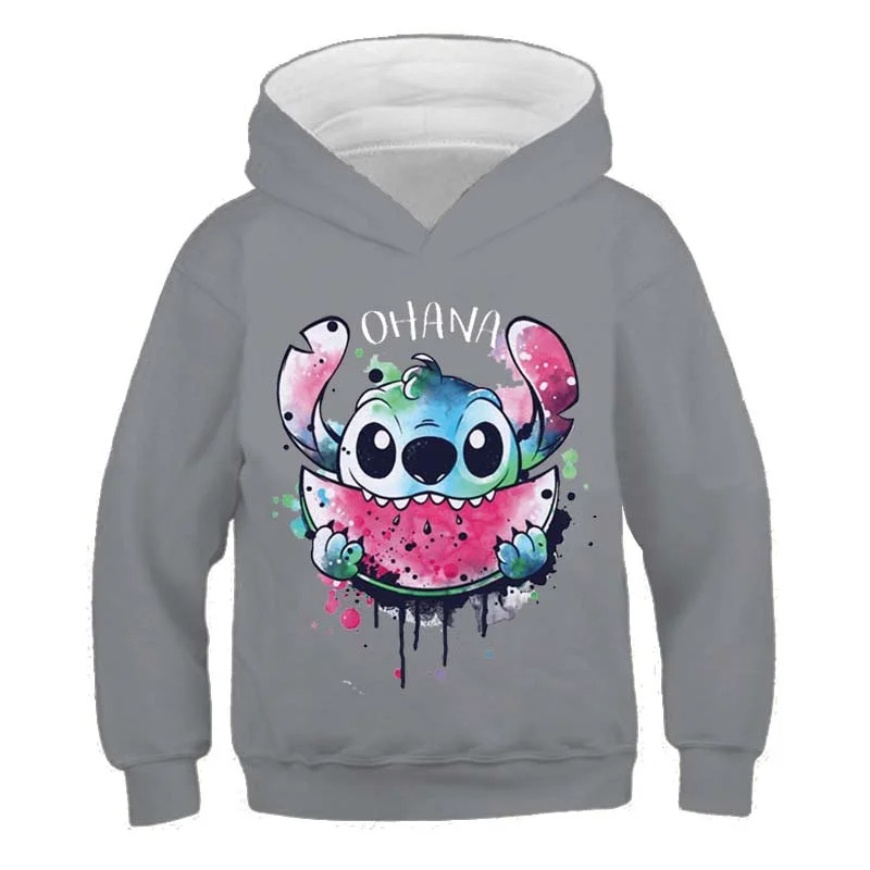 Cartoon And Watermelon Printed Hoodie-Cozy Stroller