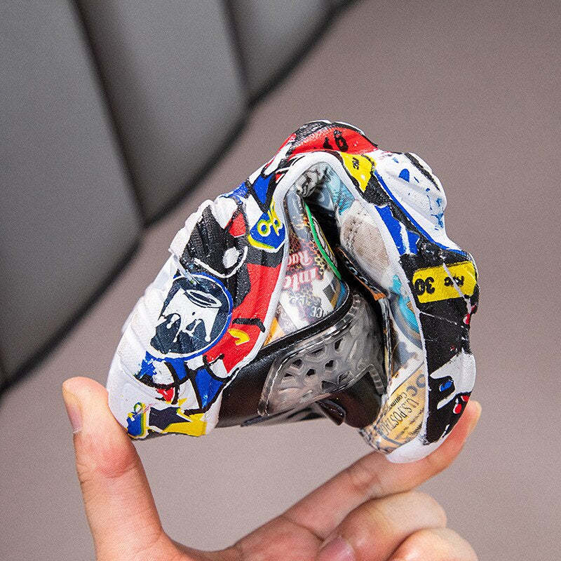 Children Graffiti Style Sneakers-Cozy Stroller