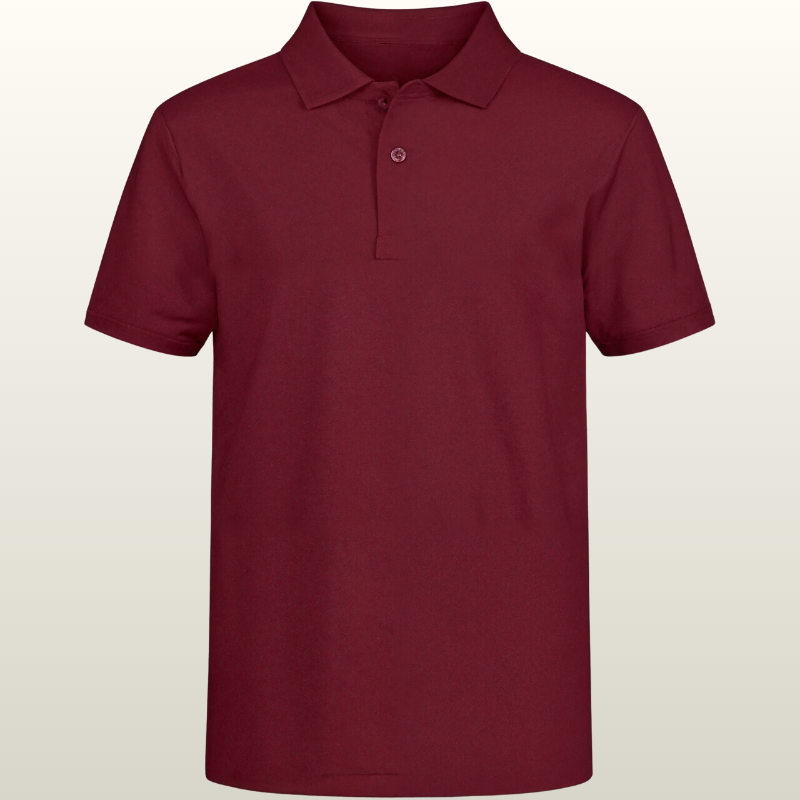 Boys School Uniform Short Sleeve Polo Shirt