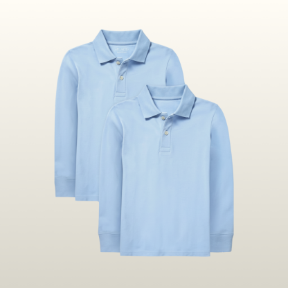 Boys Uniform Long Sleeve Pique Polo