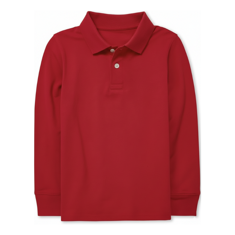 Boys Long Sleeve Pique Polo