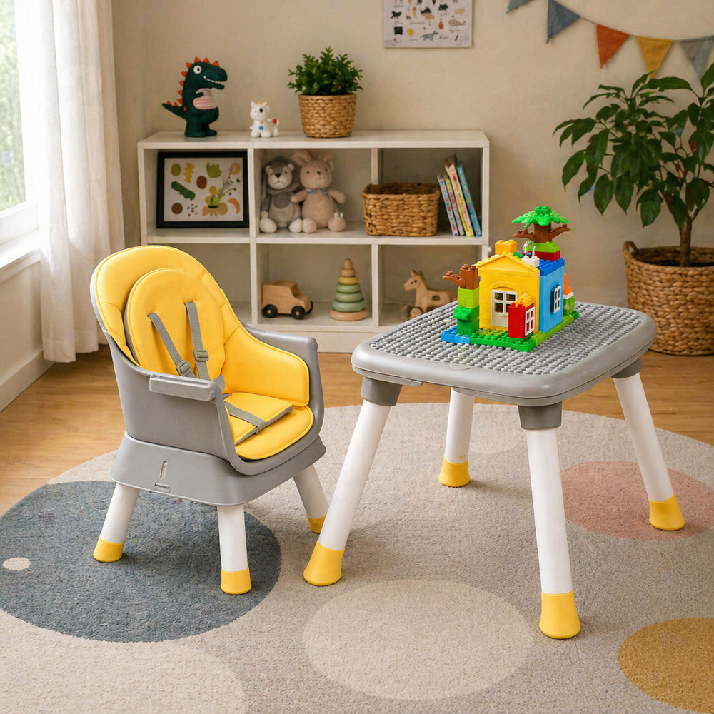 8 In 1 High Chair Double Layer Cushions Multifunctional Toddler