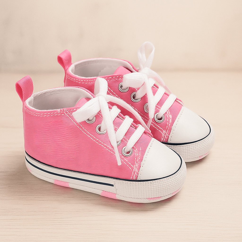 Unisex Baby Girls Boys Canvas High Top Shoes