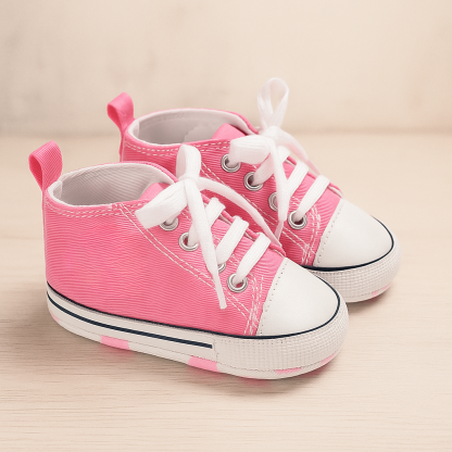 Unisex Baby Girls Boys Canvas High Top Shoes