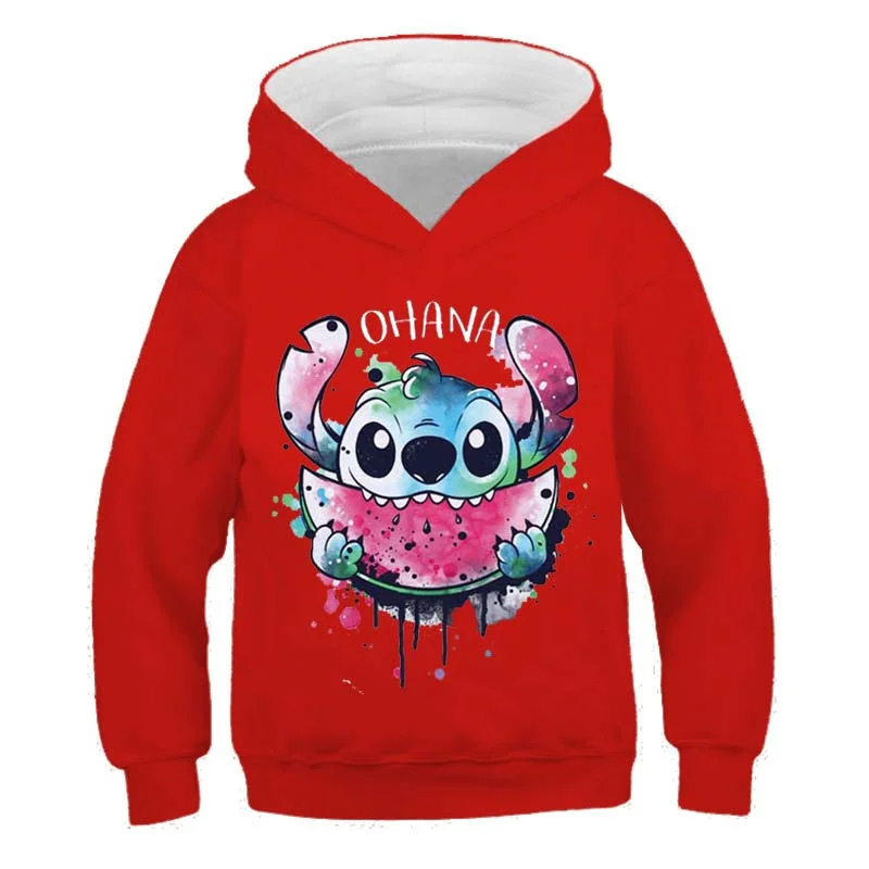 Cartoon And Watermelon Printed Hoodie-Cozy Stroller