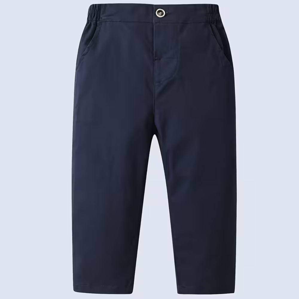 Four Piece Outfit Set With Long Sleeve Shirt with Bow Tie Vest And Pants