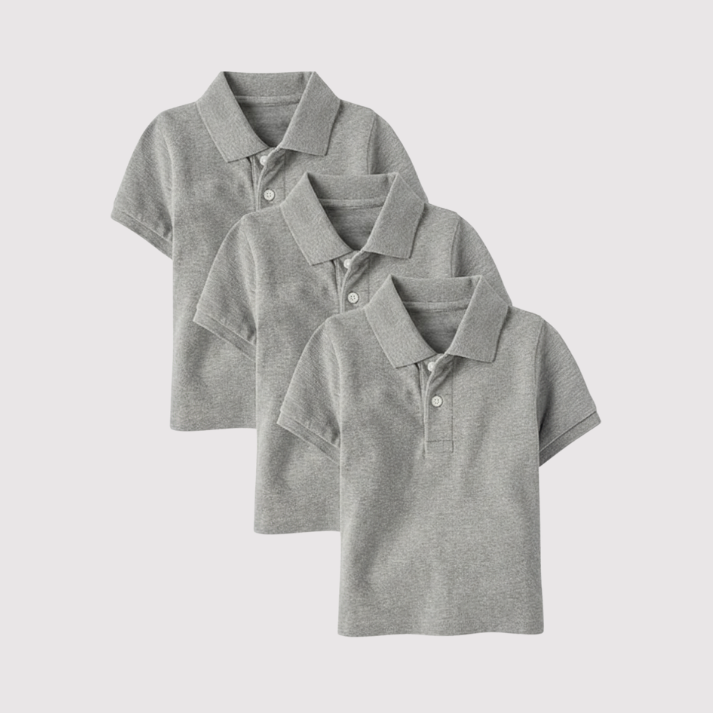 Pack of 3 Baby and Toddler Boys Short Sleeve Polo Shirt