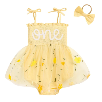 Tulle Romper Sleeveless Bodysuit