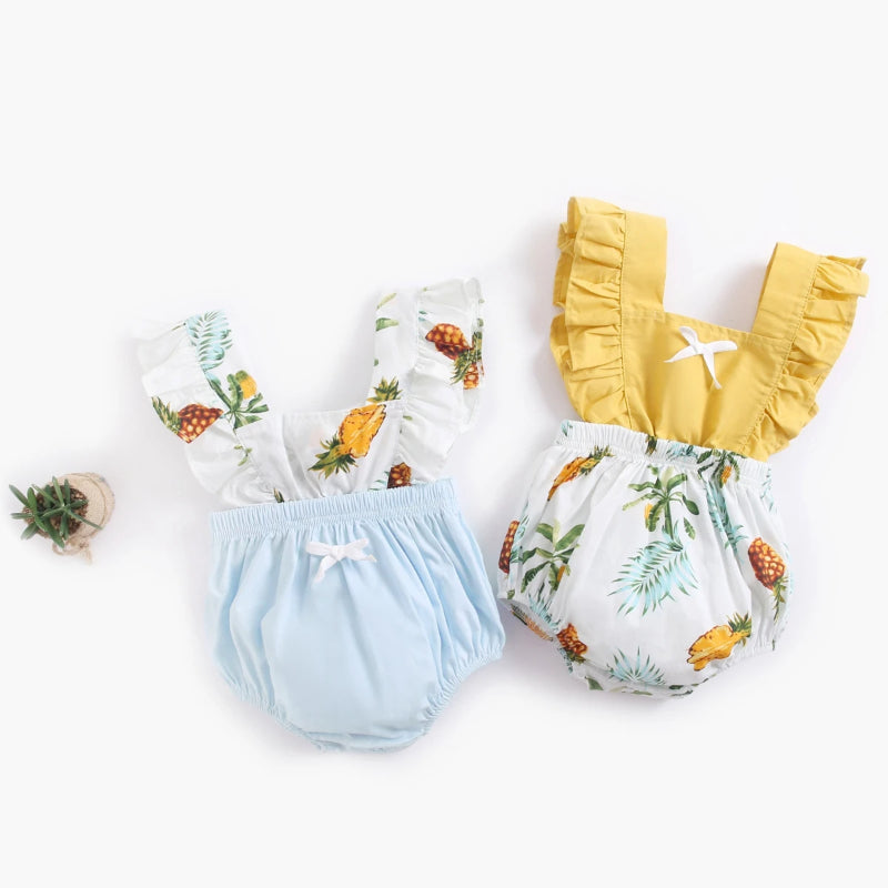 Floral Printed Summer Rompers-Cozy Stroller
