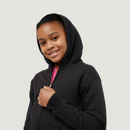 Girls Soft Ecosmart Full Zip Hoodie
