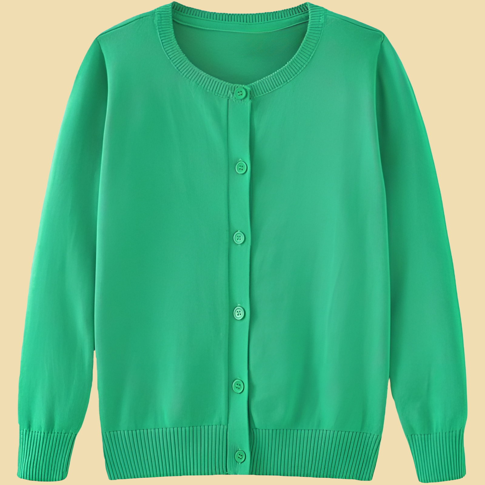 Girls Cotton Knit Cardigan Long Sleeve Sweater