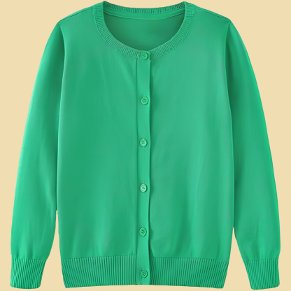 Girls Cotton Knit Cardigan Long Sleeve Sweater