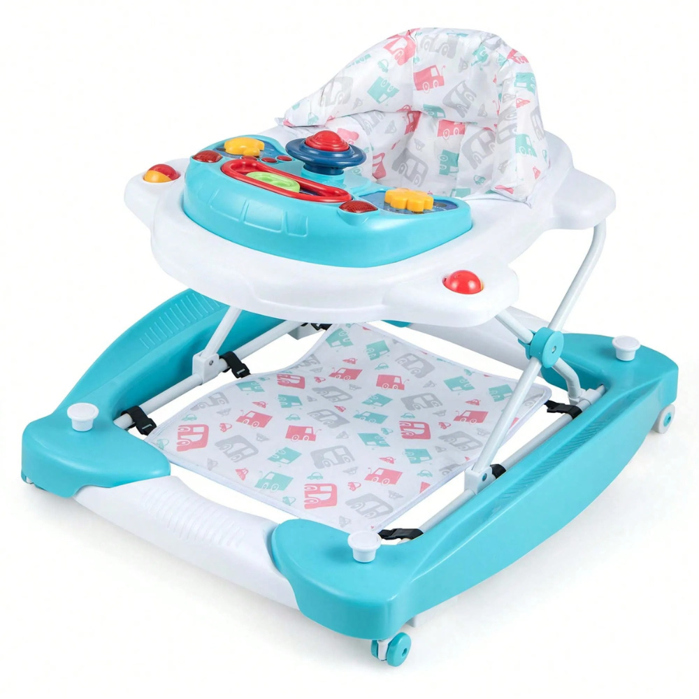 6-in-1 Adjustable Baby Walker Activity Center With Music