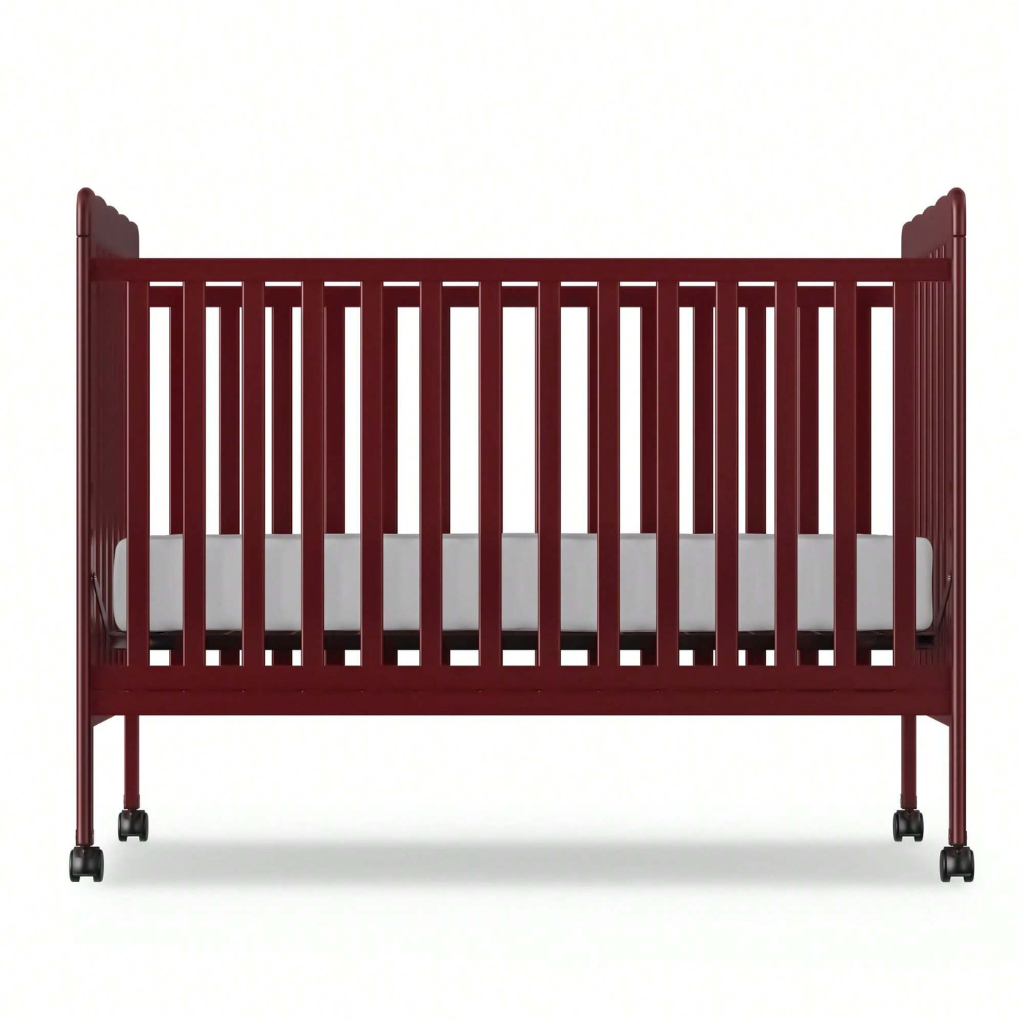 3 In 1 Convertible Baby Crib With Locking Wheels For Newborn