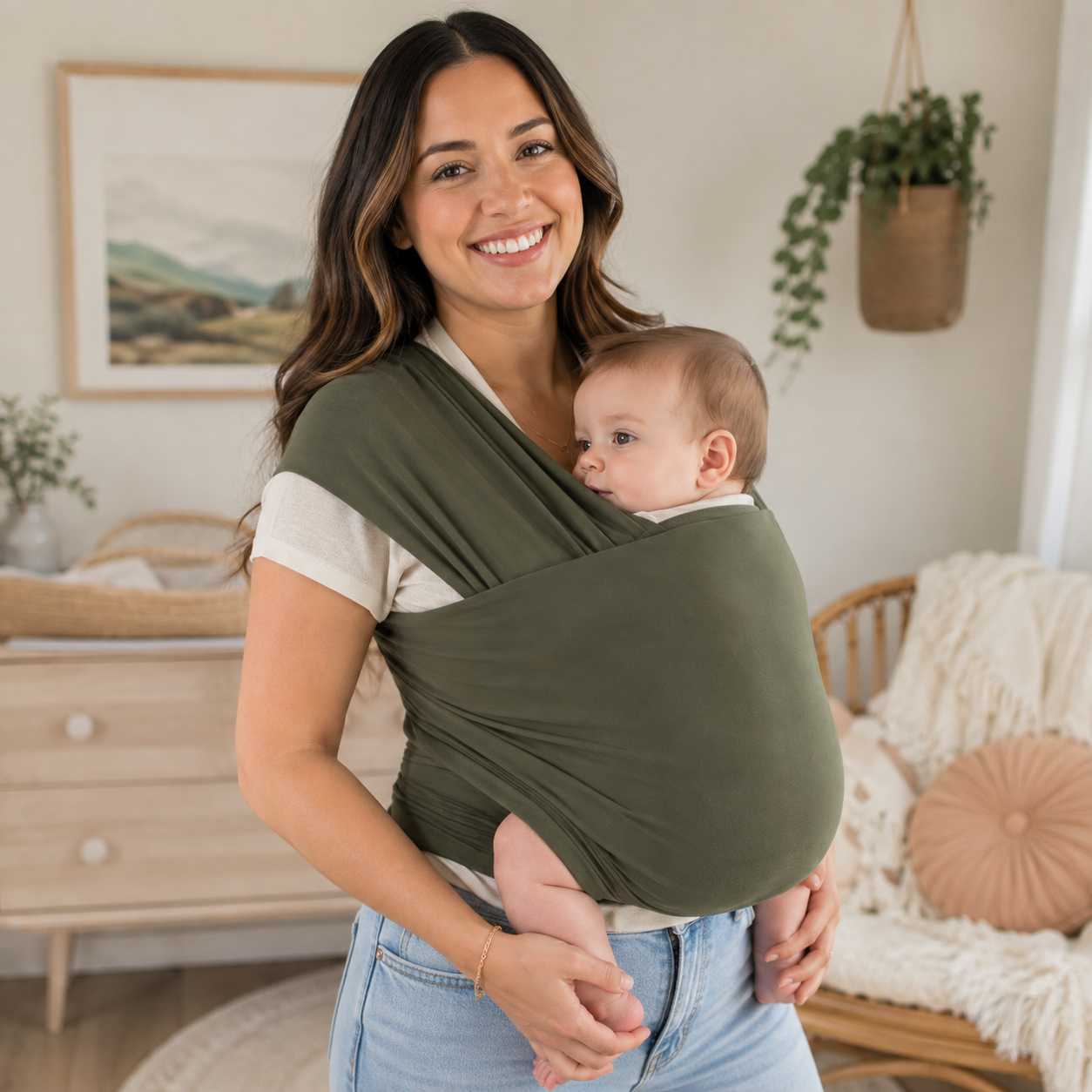 All In One Baby Wrap Carrier Sling For Infants And Toddlers Travel