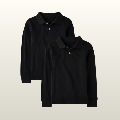Boys Uniform Long Sleeve Pique Polo