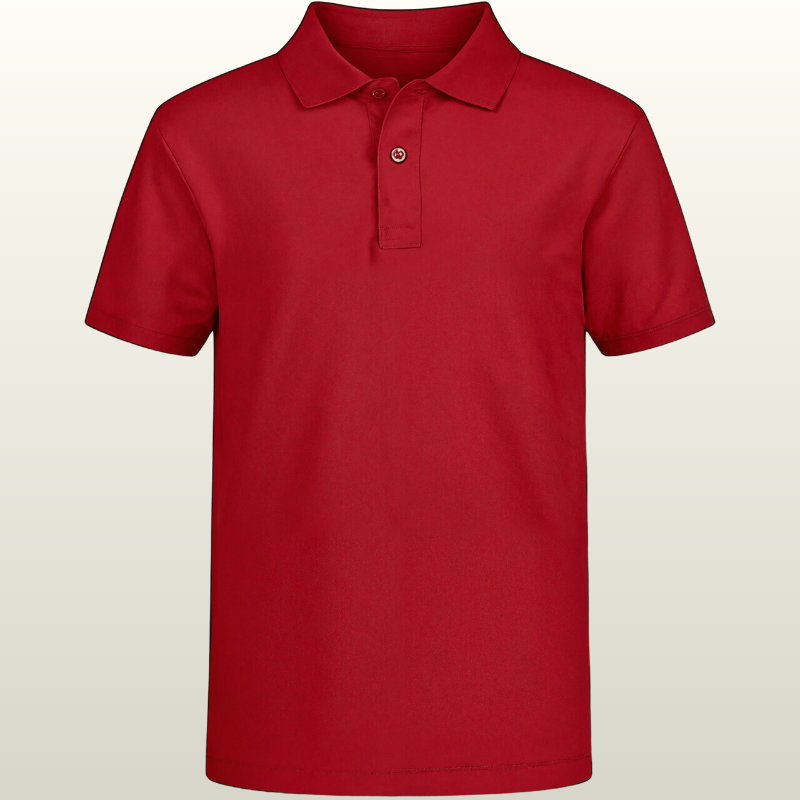 Boys School Uniform Short Sleeve Polo Shirt