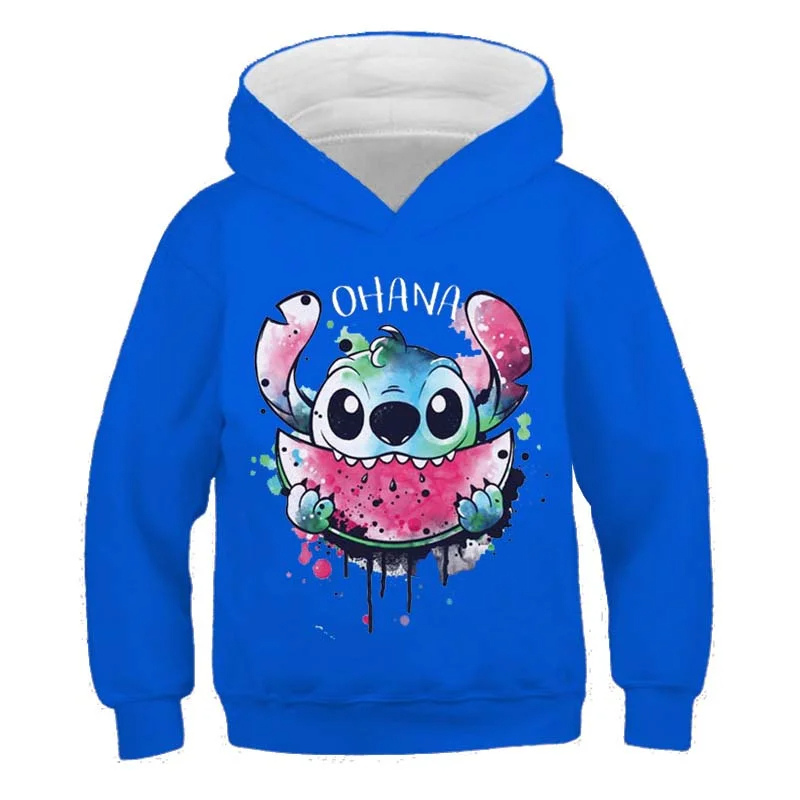 Cartoon And Watermelon Printed Hoodie-Cozy Stroller