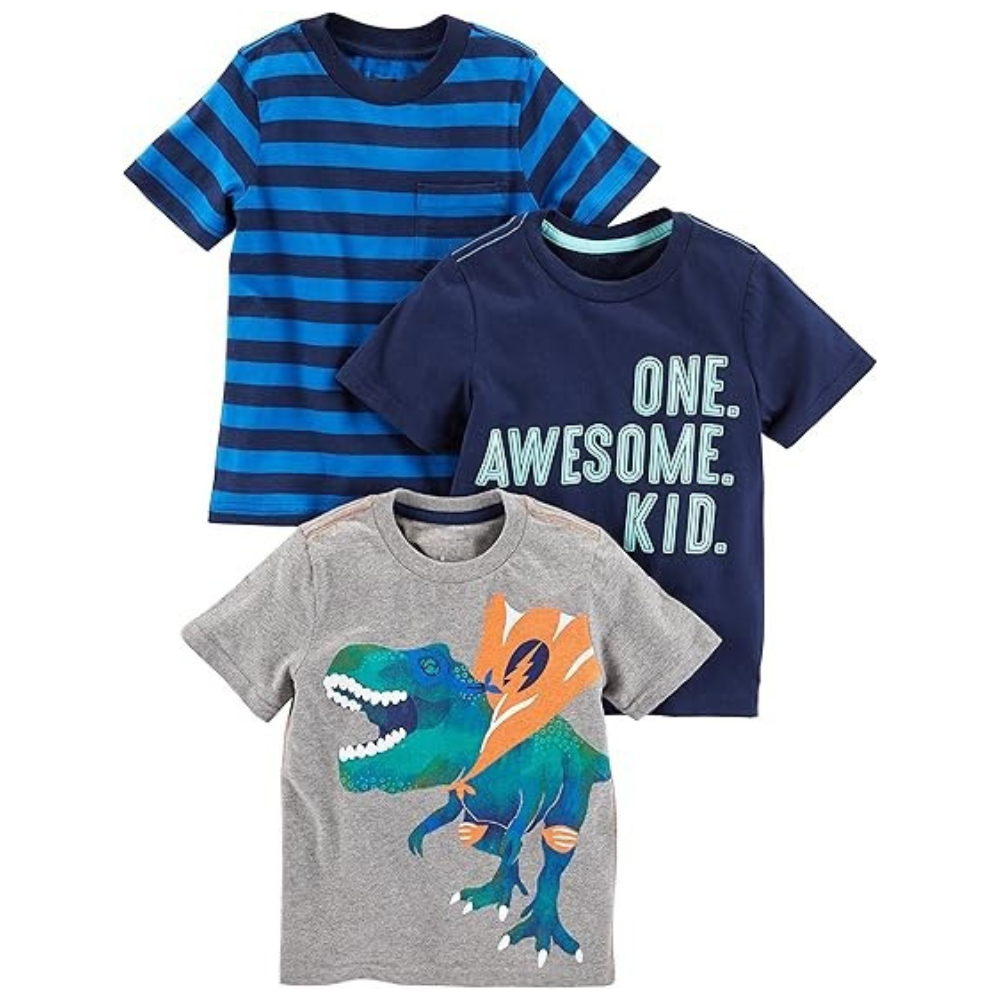 Baby Boy Pack of 3 Short Sleeve Tee Shirts