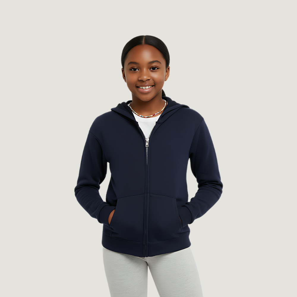 Girls Soft Ecosmart Full Zip Hoodie