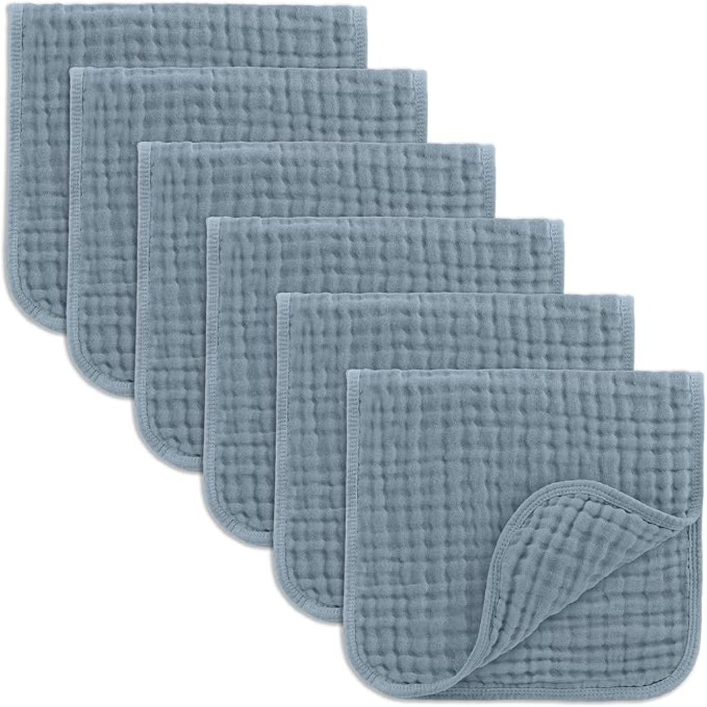 Baby Washcloths Square Towels With Soft Cotton Muslin Set-Cozy Stroller